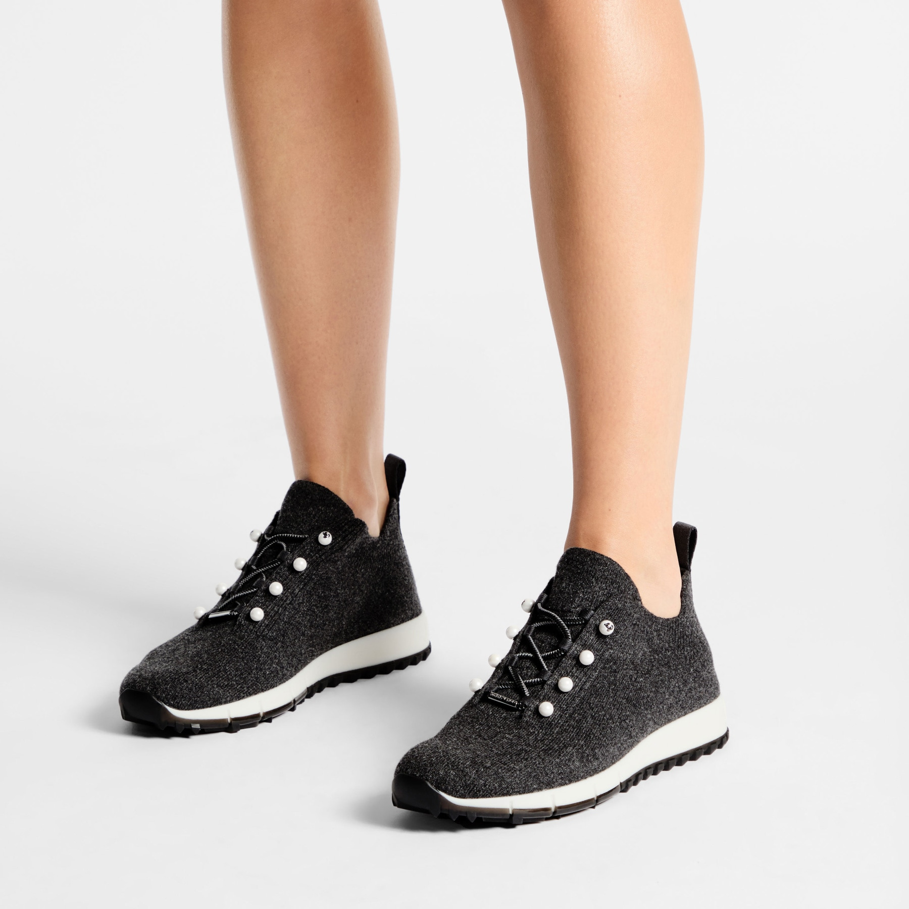 Veles
Black Cashmere Knit Trainers - 2