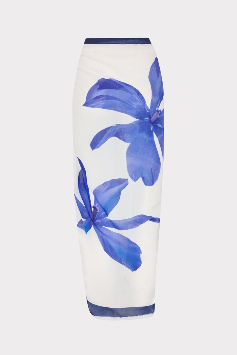 Blue Plumbago Printed Sarong 3