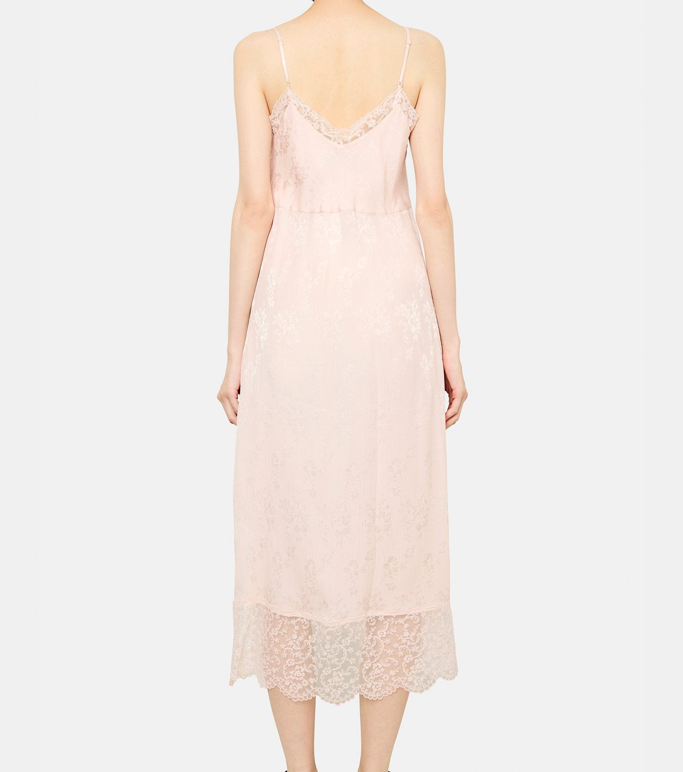 Slip Dress w/Deep Lace Trim - 3