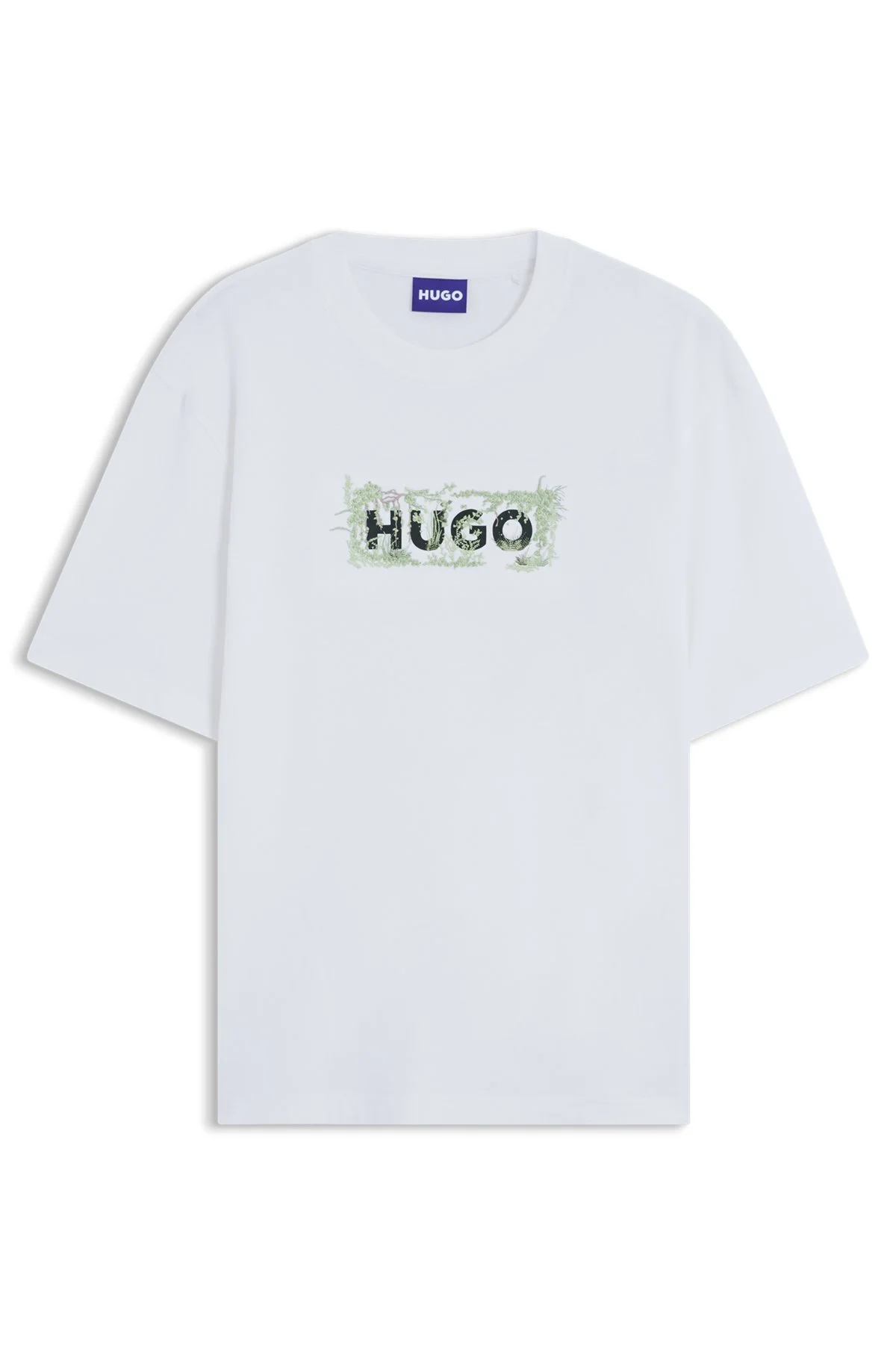COTTON T-SHIRT WITH EMBROIDERED LOGO ARTWORK - 1