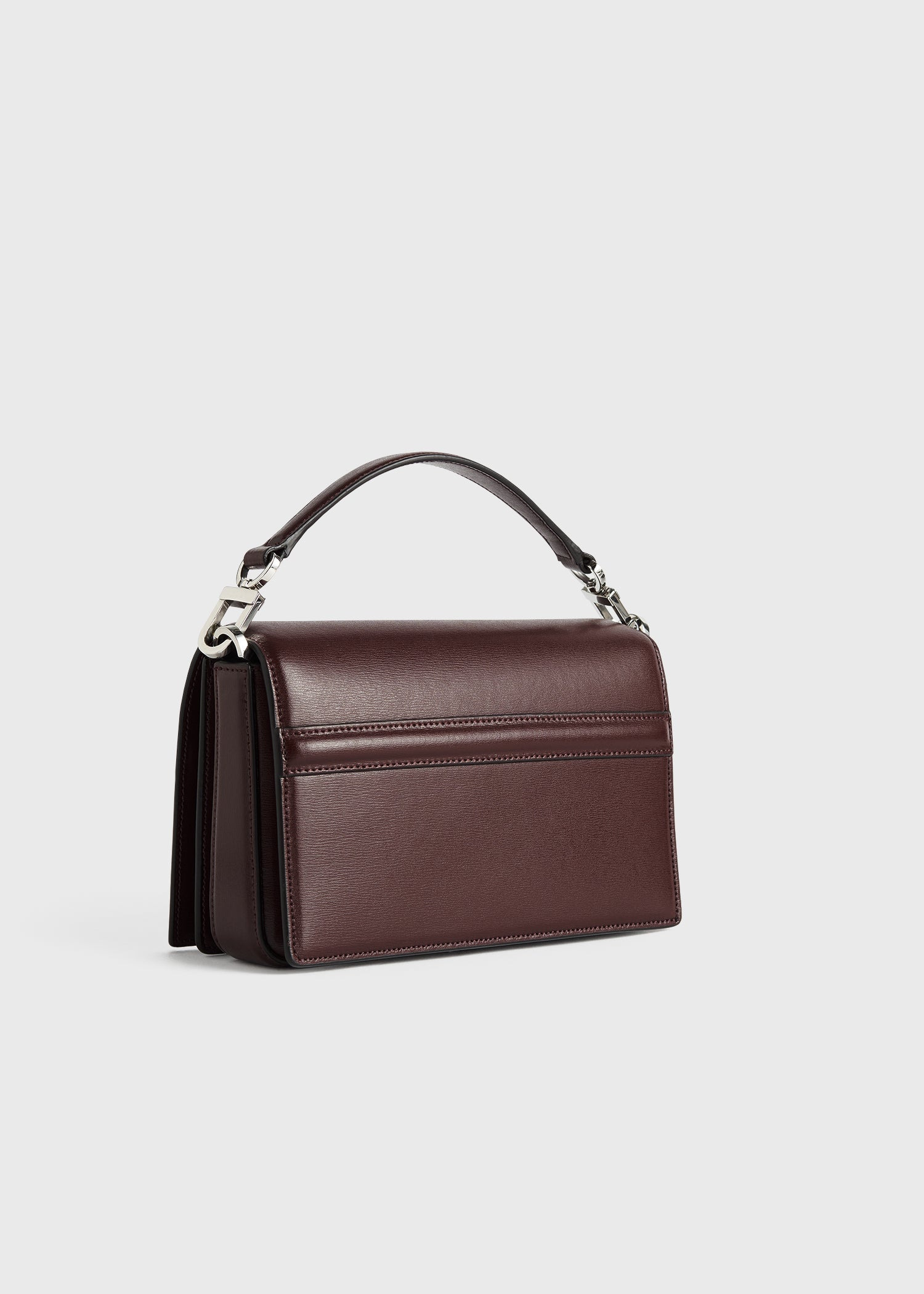 Mini T-flap leather bag bordeaux - 5