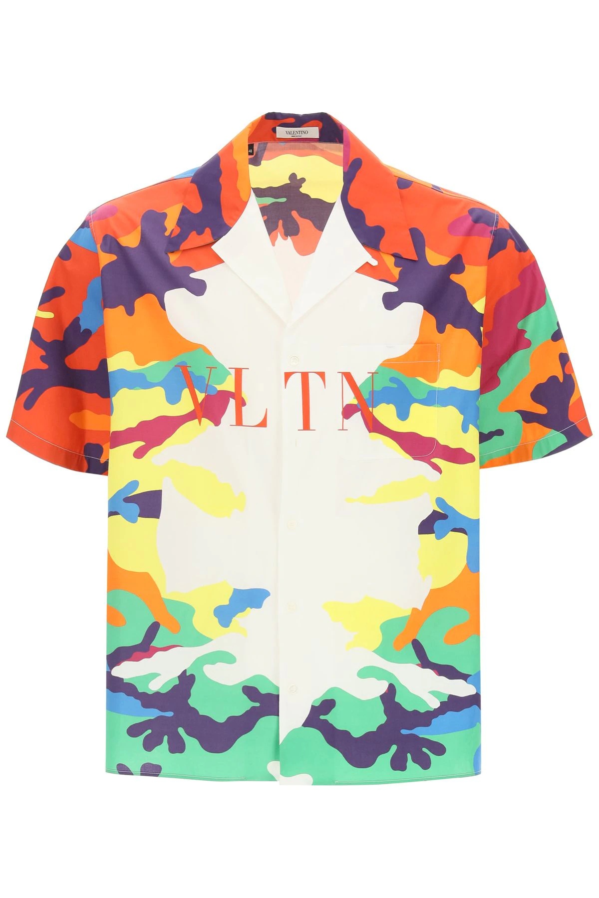 SHORT-SLEEVED SHIRT WITH CAMOU7 VLTN PRINT - 1