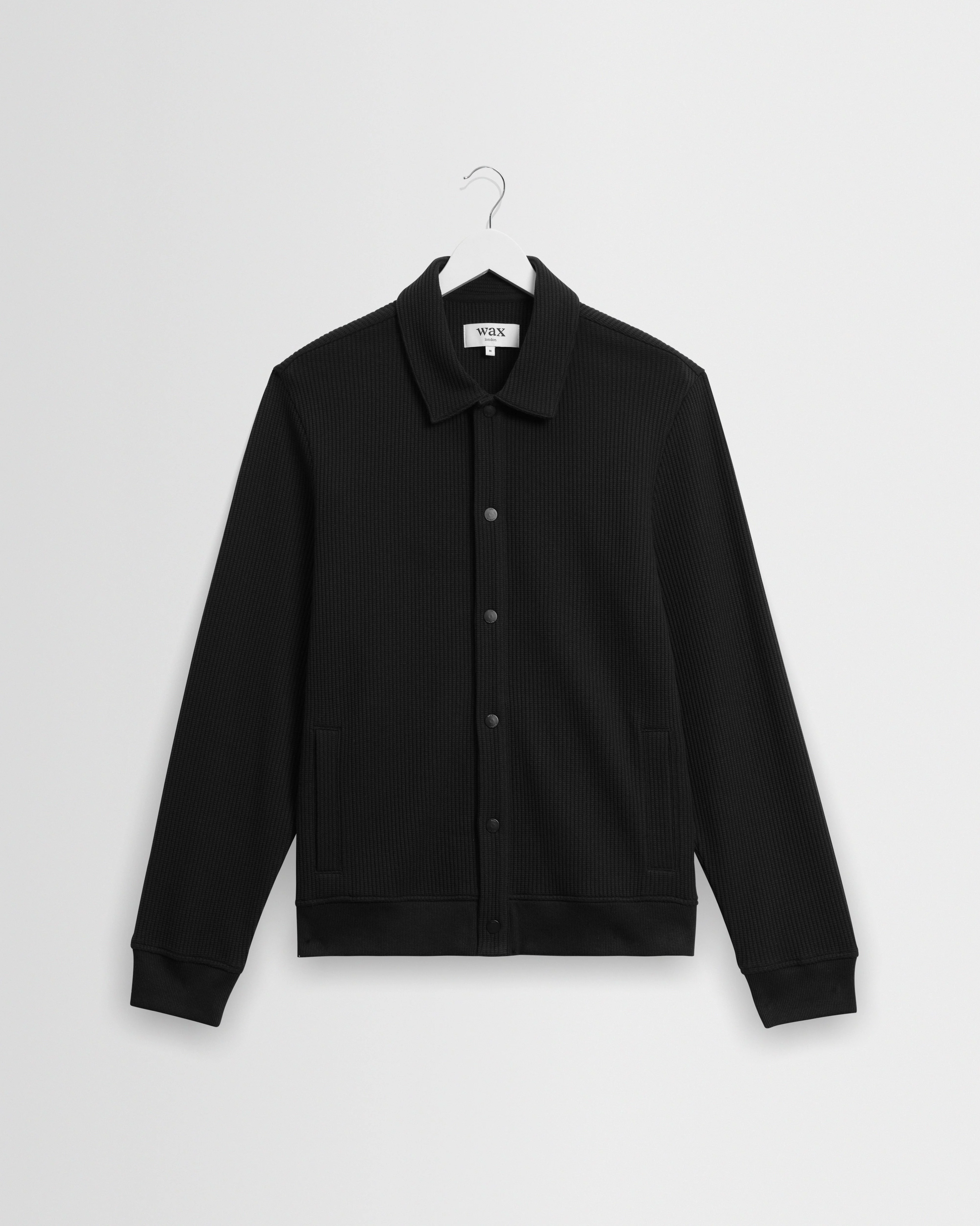 Hays - Black Structured Waffle Overshirt - 1