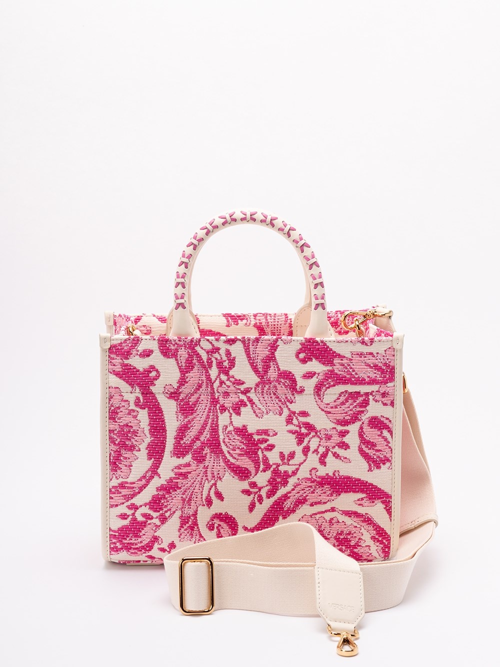 Small Tote Rafia `Barocco` And Calf Leather - 2