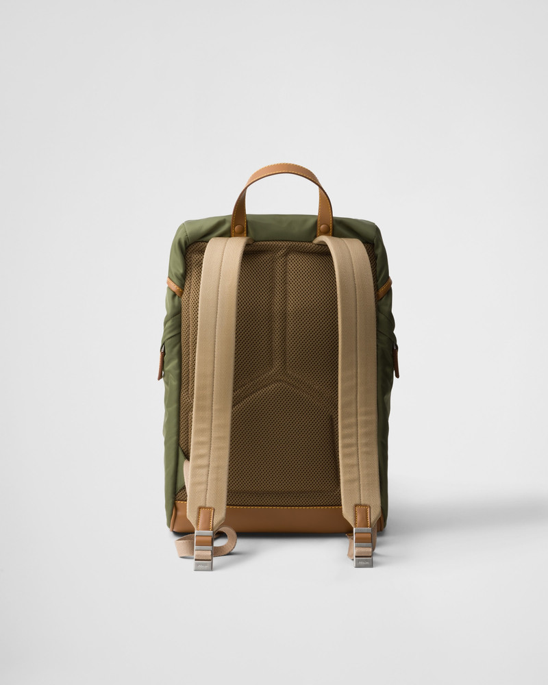 Re-Nylon and leather backpack 3