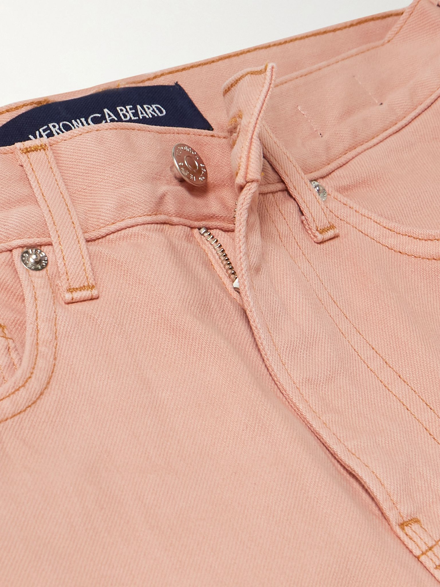 Dylan cropped high-rise straight-leg jeans Pastel pink - 5
