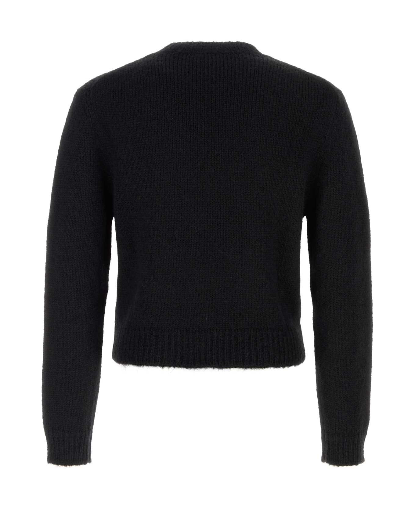 Black Alpaca Blend Sweater - 2
