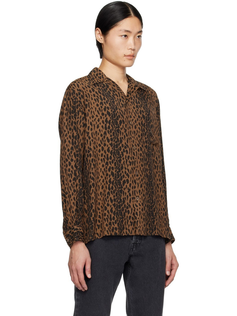 Brown Open Collar Shirt 2