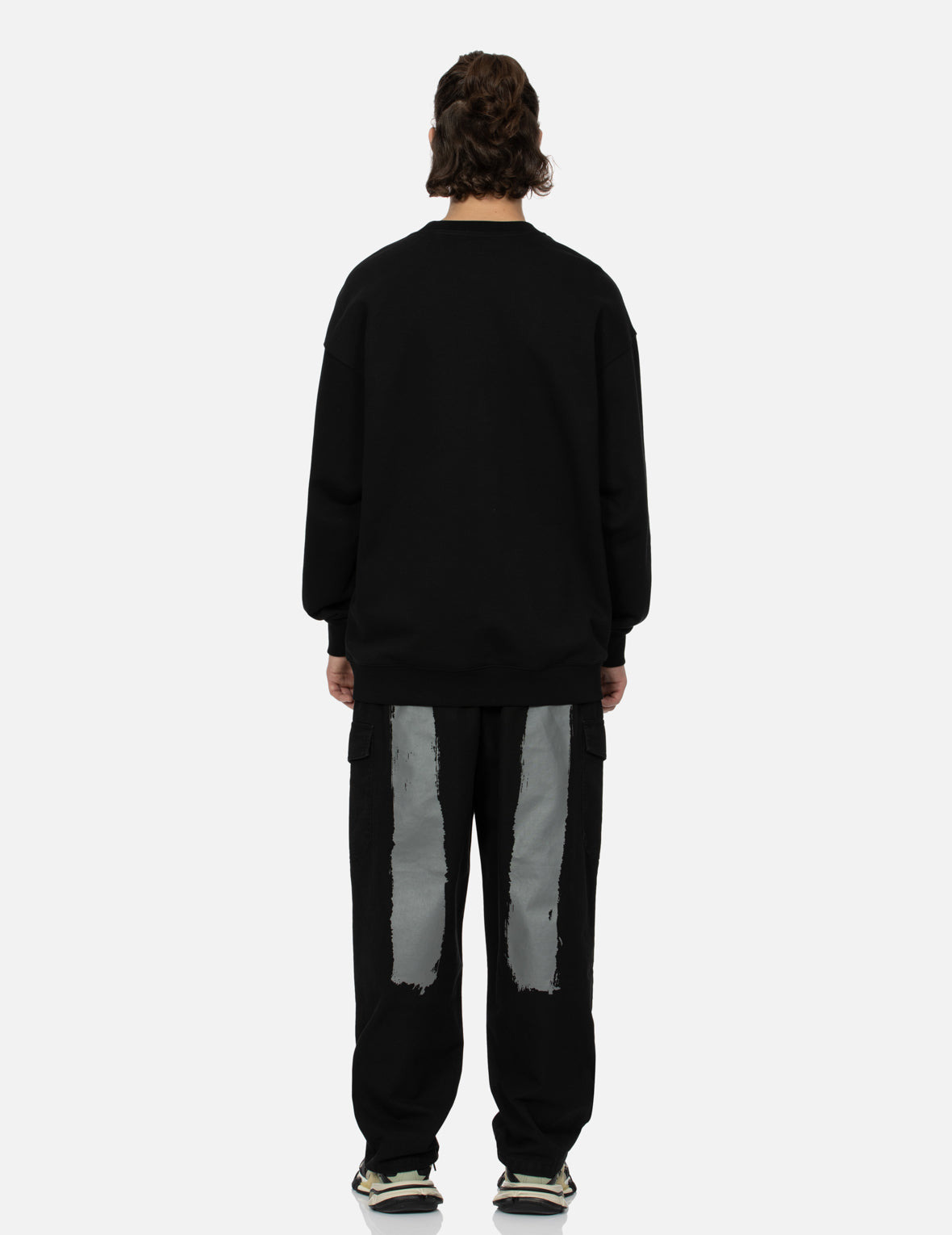 MULTI-POCKETS WITH SEAGULL PRINT LOOSE FIT SWEATSHIRT - 6
