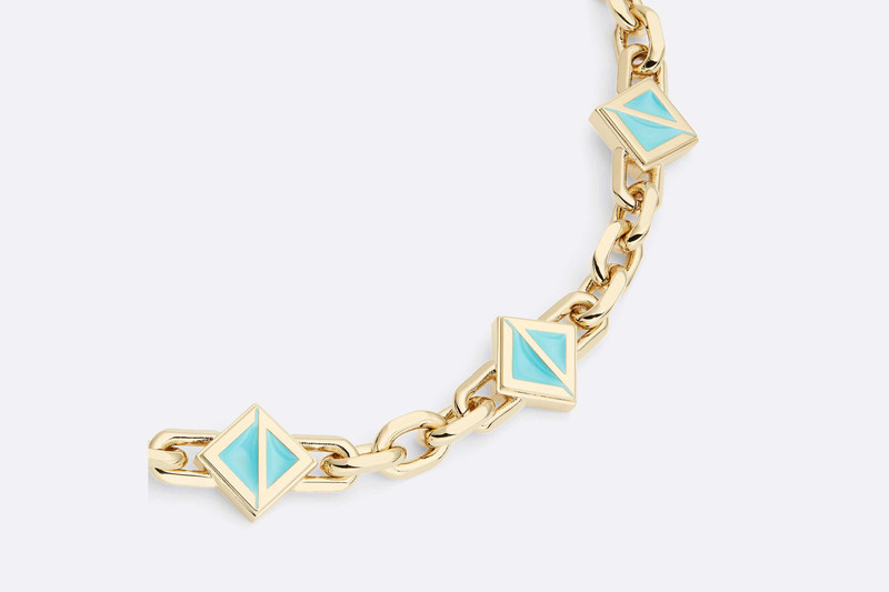 CD Diamond Thin Chain Link Bracelet 3