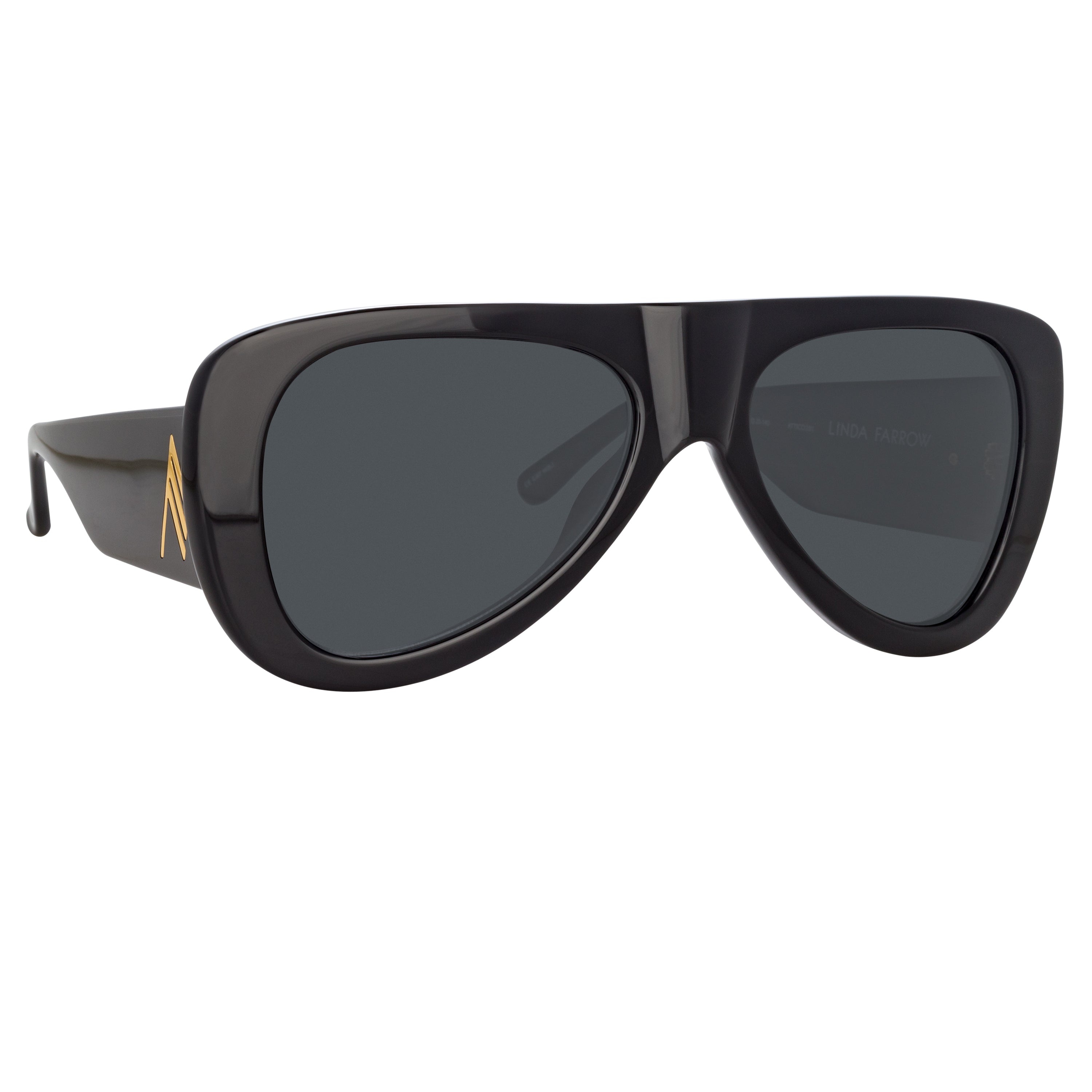 THE ATTICO EDIE AVIATOR SUNGLASSES IN BLACK - 2