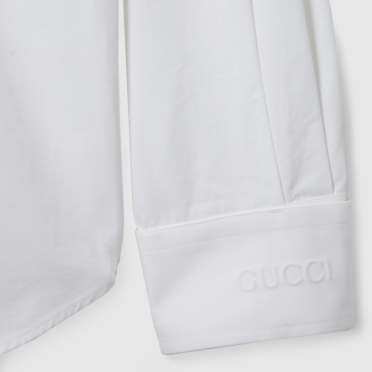 Cotton poplin shirt with Gucci detail - 4