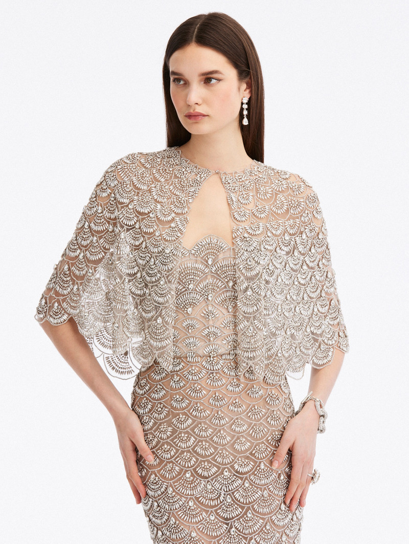 CRYSTAL SCALLOP TULLE JACKET 1