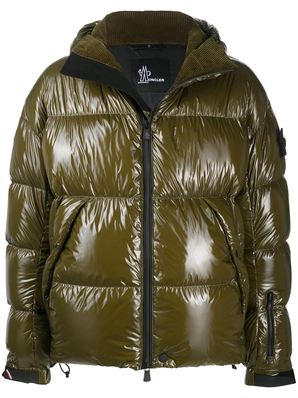 high-shine padded coat - 1