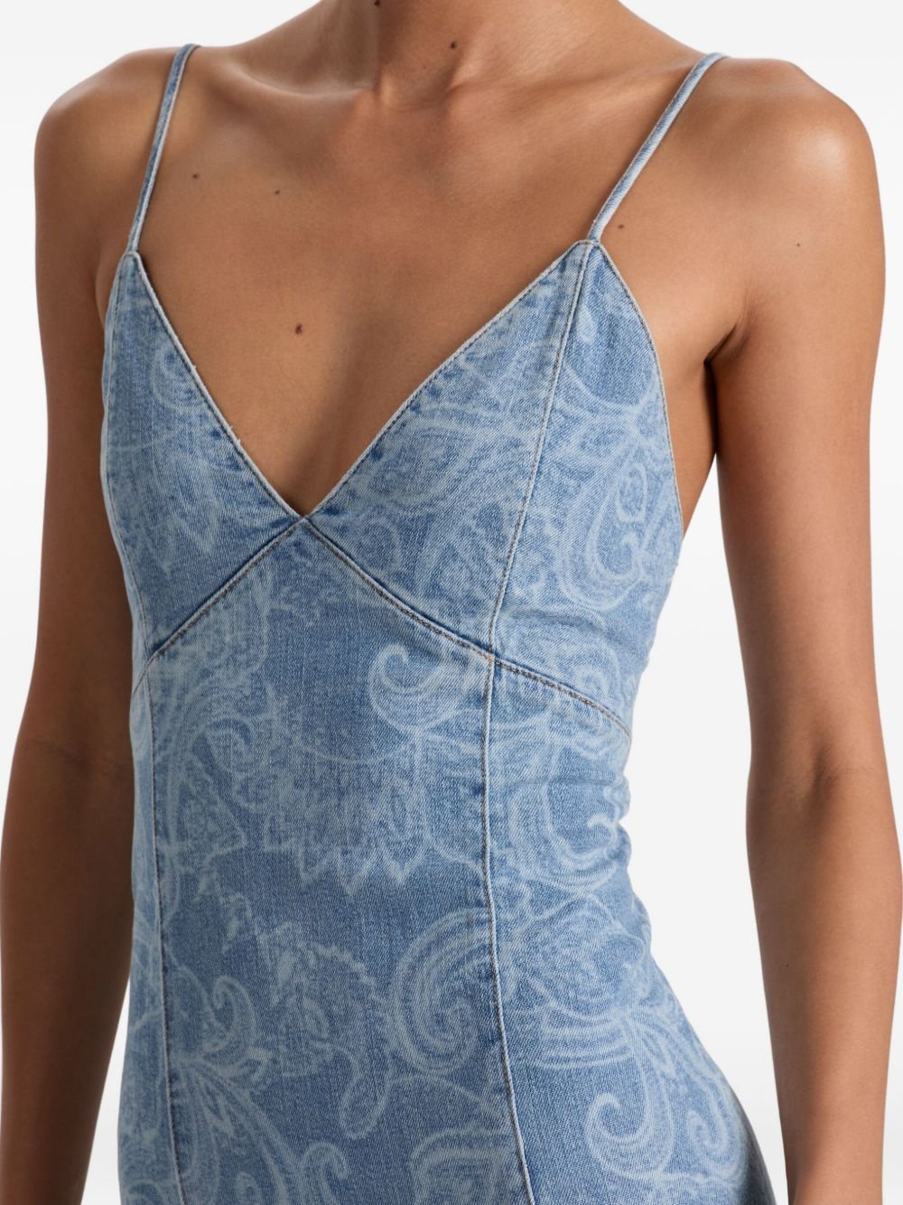 Julietta paisley-print midi slip dress - 5