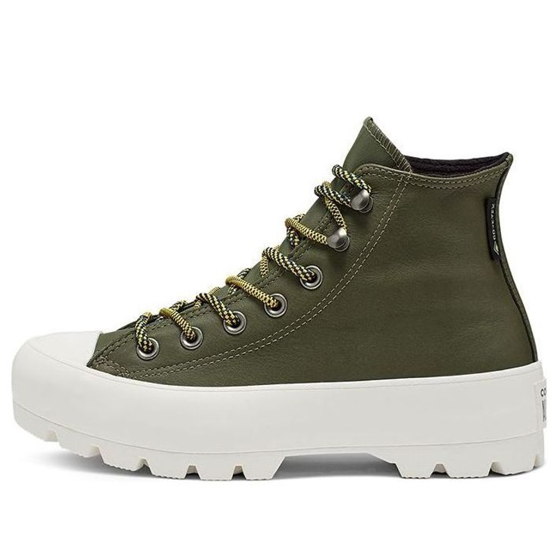 (WMNS) Converse Winter GORE-TEX Lugged Chuck Taylor All Star Boot High Top Thick Sole Army Green 566 1