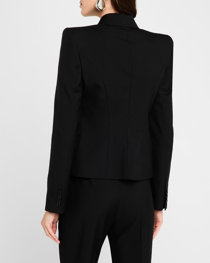 Alexander McQueen Smashed Screen Crystal-Lapel Single-Breasted Jacket outlook