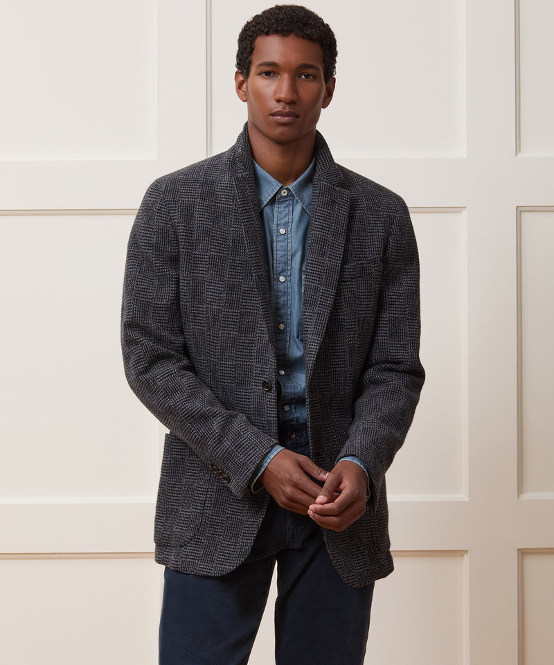 TODD SNYDER Italian Wool Glen Plaid Sport Coat outlook