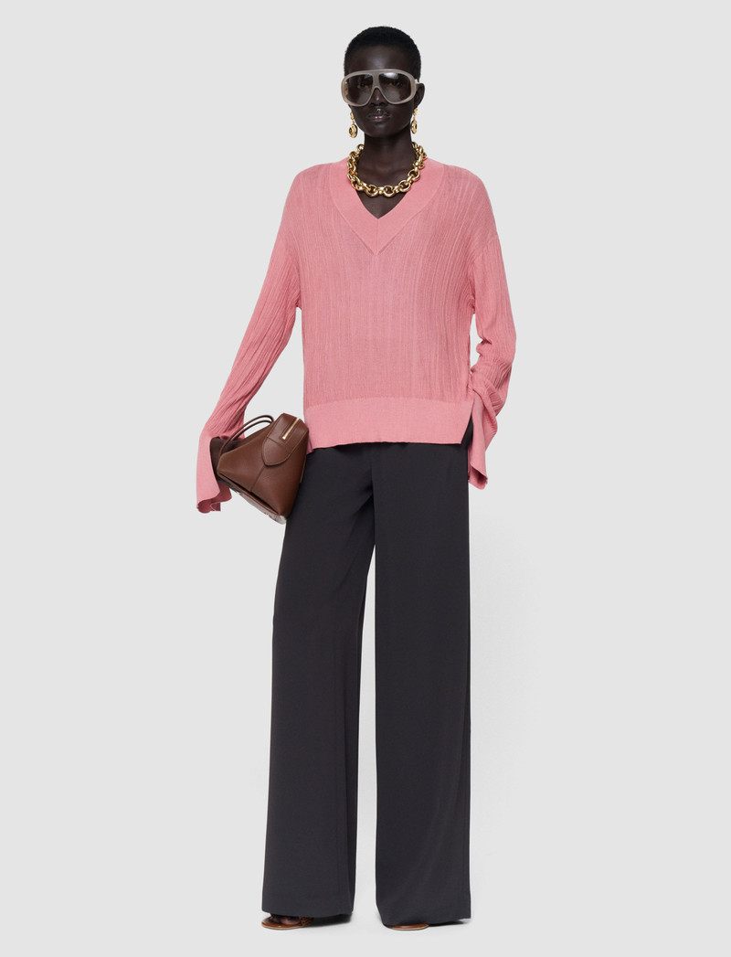 JOSEPH Jardin Silk Cotton Rib Jumper outlook