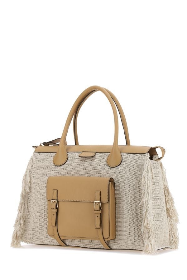 Two-tone cotton blend oversize Edith handbag - 3