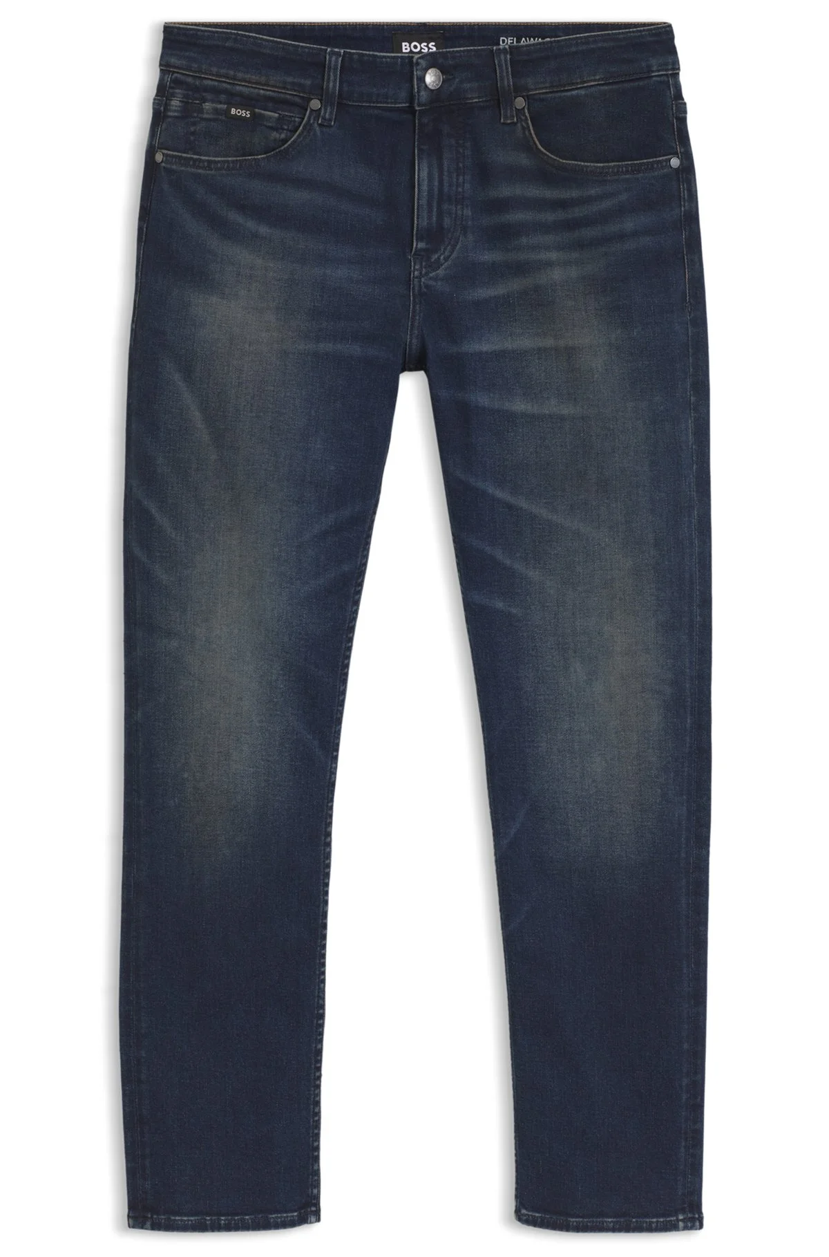 SLIM-FIT JEANS IN A DARK-BLUE STRETCH-COTTON BLEND - 1