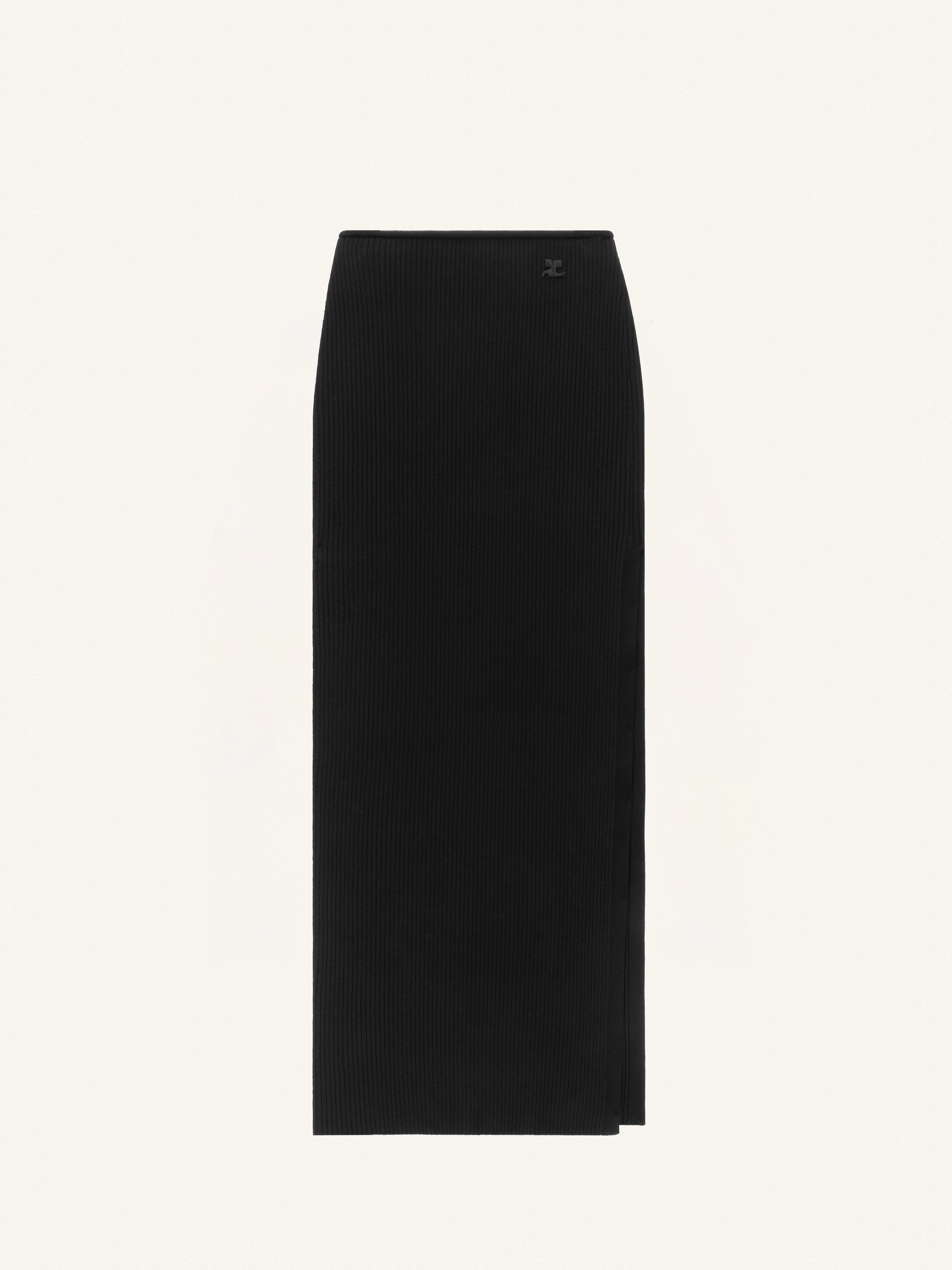 TUBE RIB KNIT LONG SKIRT - 1
