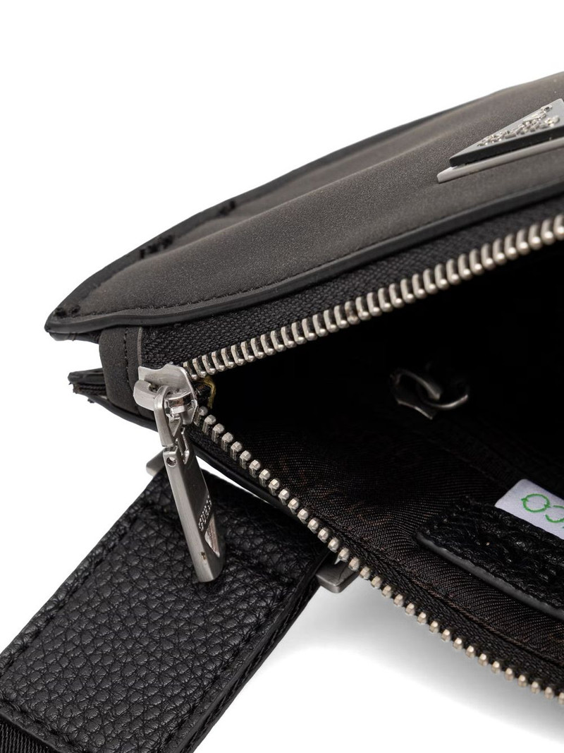 logo-plaque zip-pocket messenger bag 5