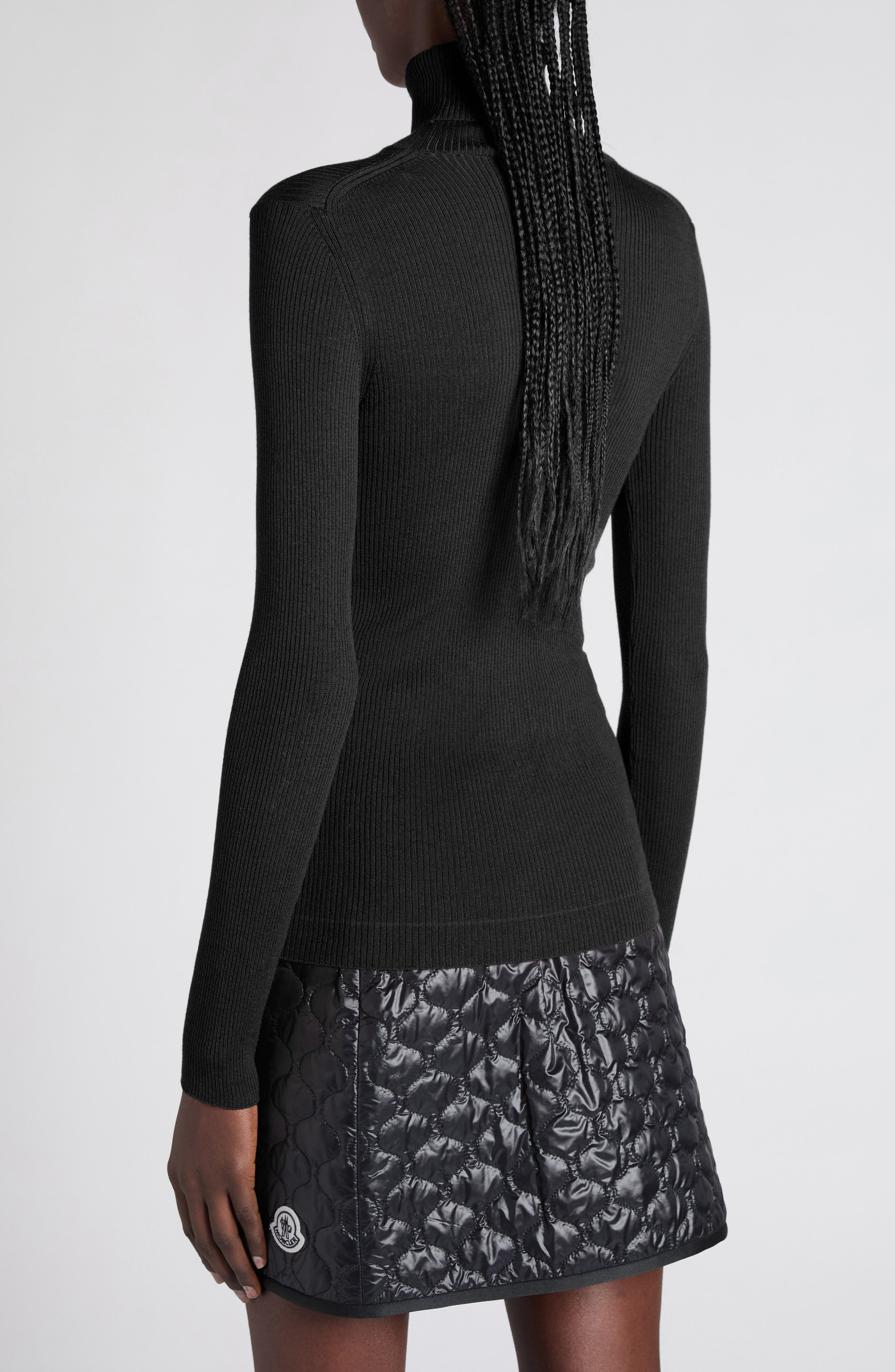 Moncler Virgin Wool Turtleneck Sweater in Black at Nordstrom - 2