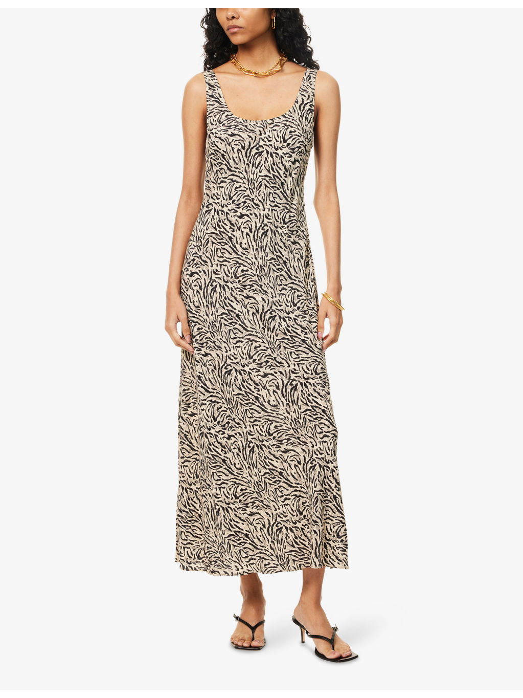 Bondi Animal-Pattern Woven Midi Dress - 3