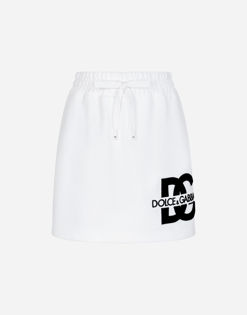 Jersey miniskirt with DG logo patch 1