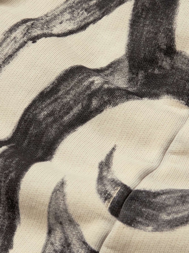 Wide-Leg Distressed Printed Cotton-Jersey Sweatpants 5