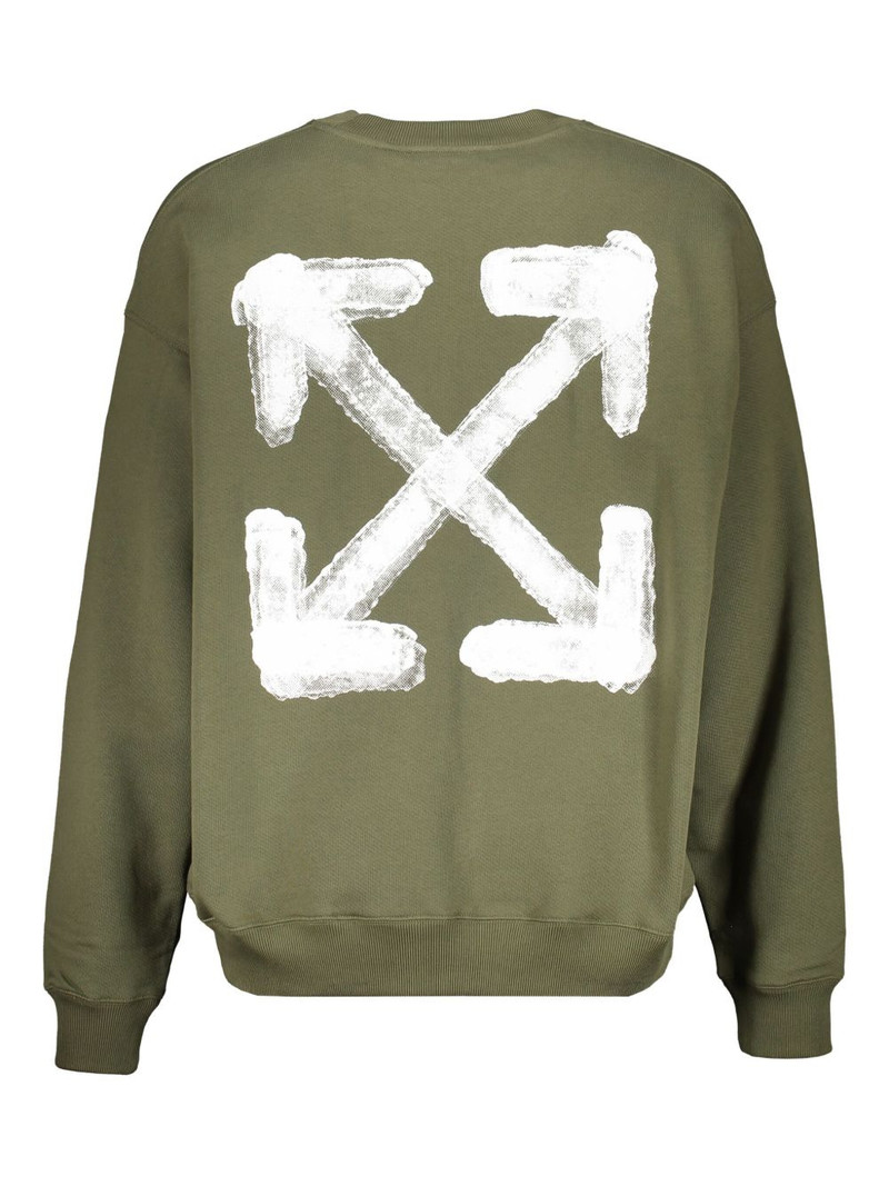 Off-White logo long-sleeved sweatshirt outlook