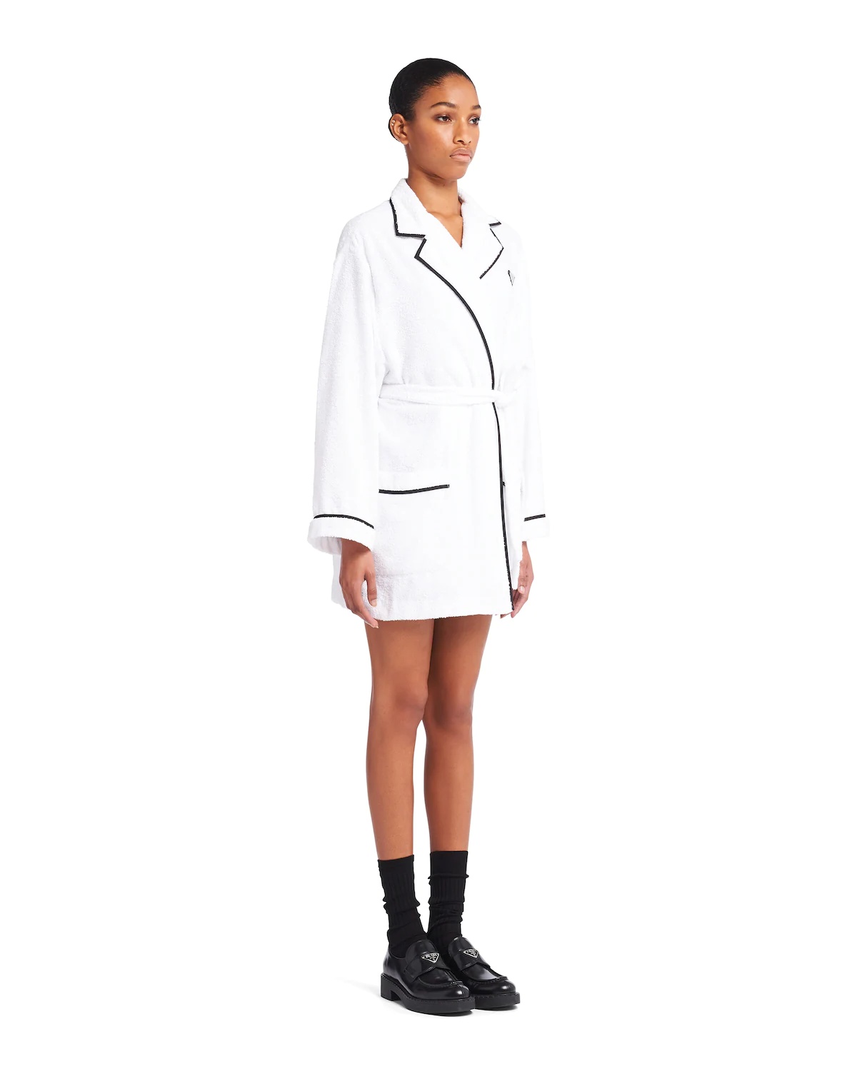 Short terry cloth robe - 3