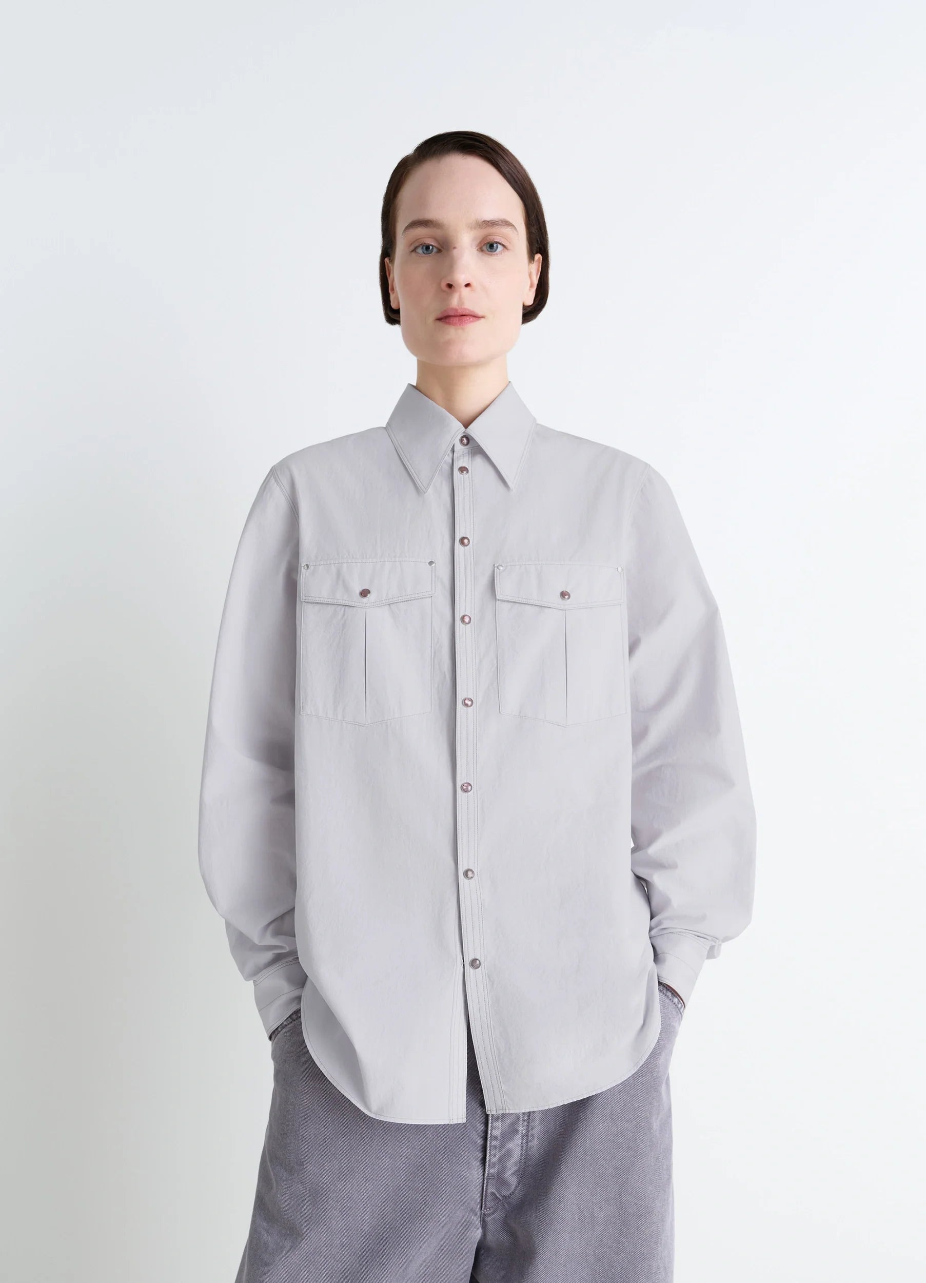 CHEST-POCKET FITTED SHIRT - 2