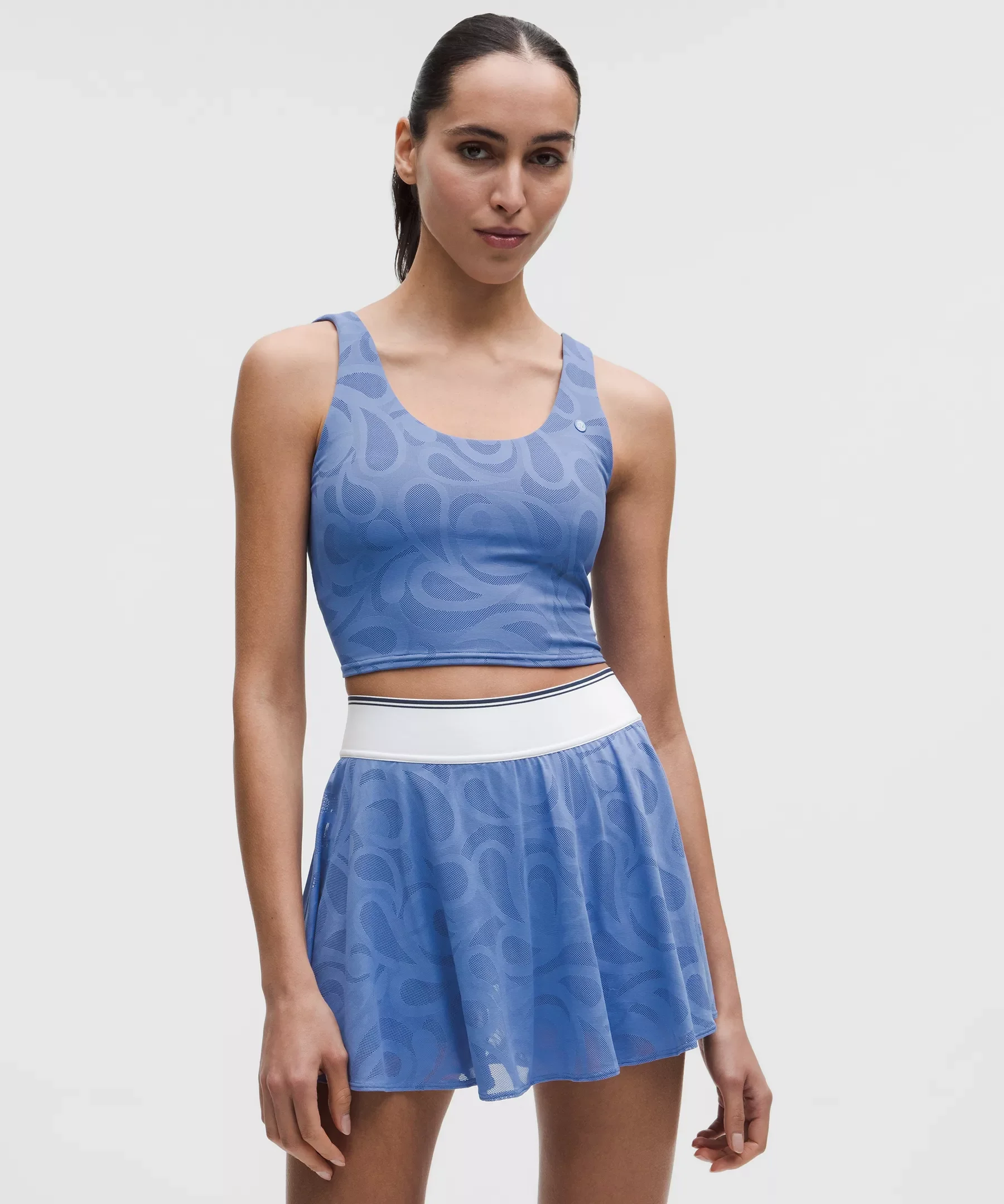 Paisley-Mesh Tennis Tank Top *B/C Cup - 1
