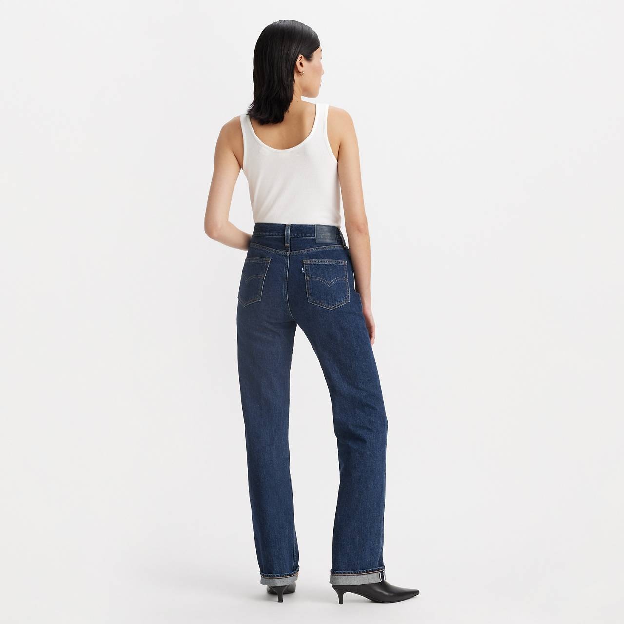 LEVI'S® WOMEN'S JAPANESE SELVEDGE PLANK STRAIGHT JEANS - 5