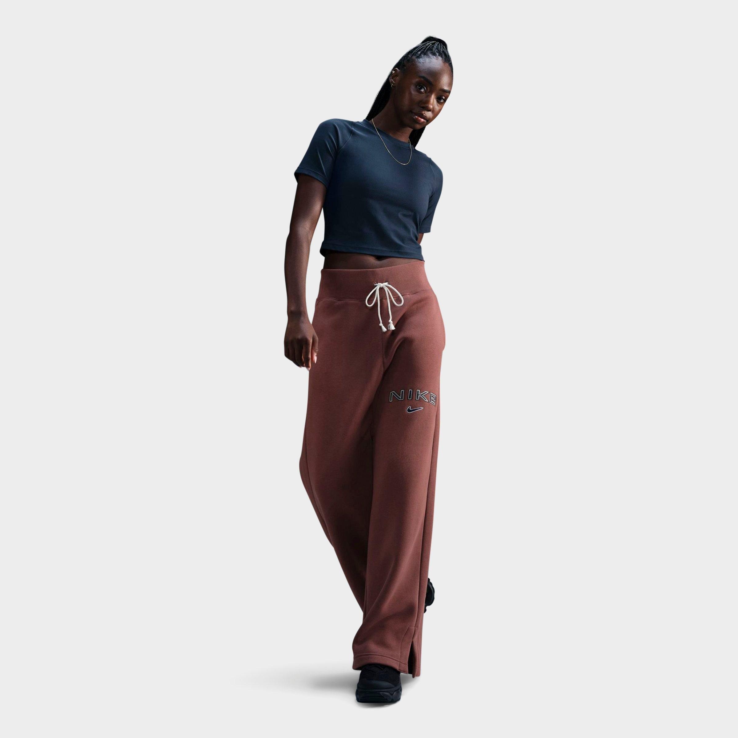 WOMEN'S NIKE SPORTSWEAR PHOENIX FLEECE HIGH-WAISTED WIDE-LEG LOGO PANTS - 2