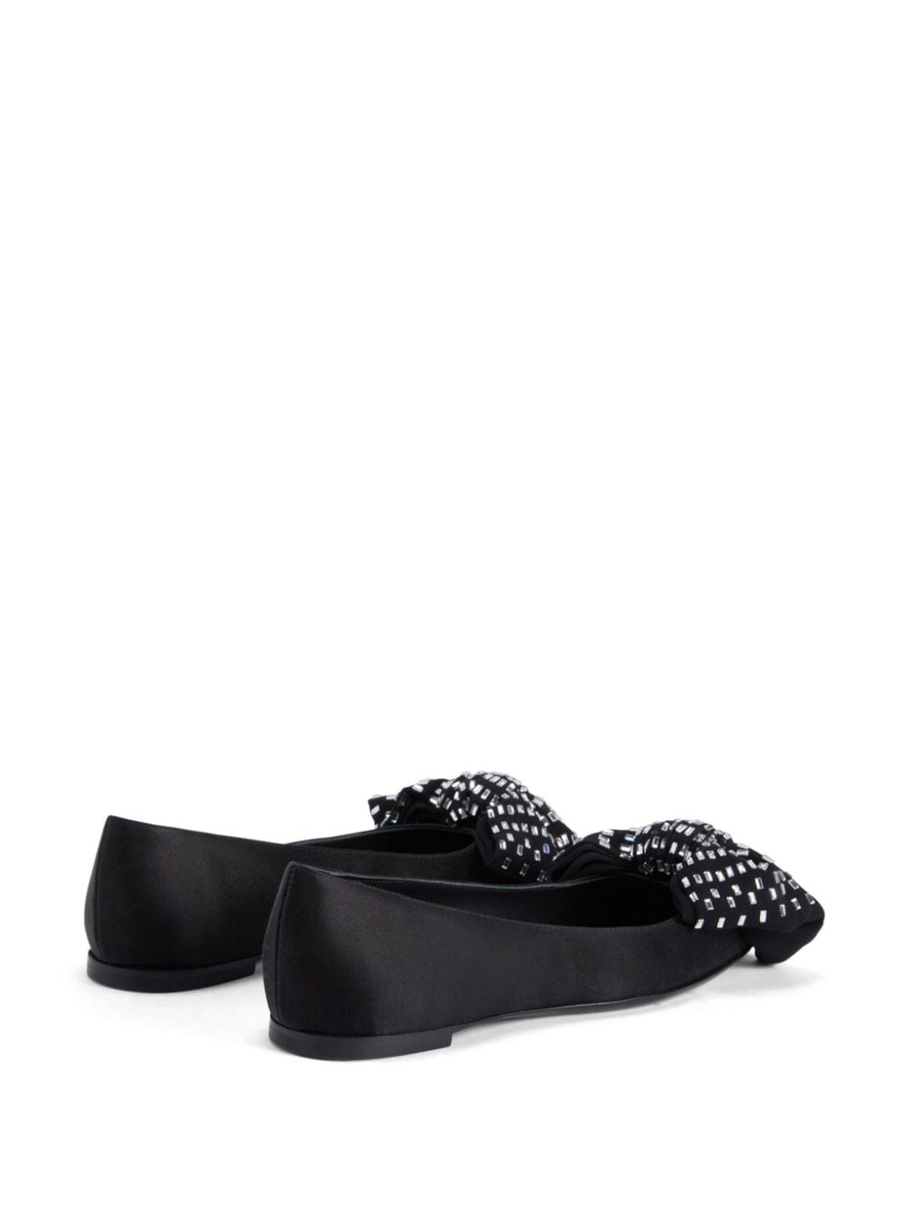 Alexandrine crystal-embellished bow ballet pumps - 3