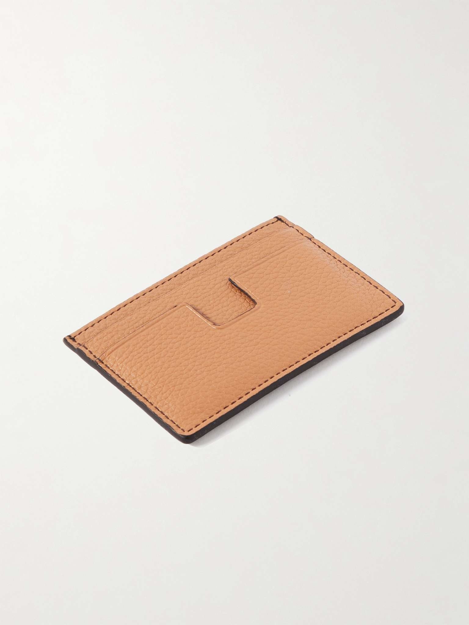 Colour-Block Full-Grain Leather Cardholder - 3