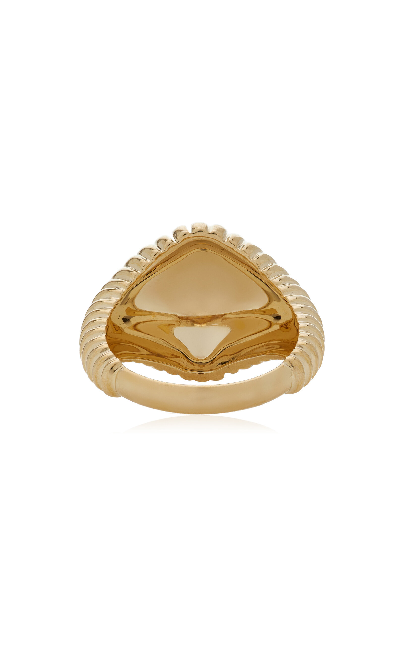 Berlingot 9K Yellow Gold Diamond Signet Ring gold - 5