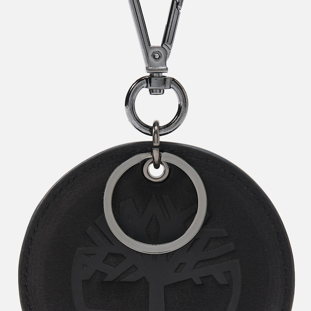 Round 2-Sided Leather Key Ring - 3