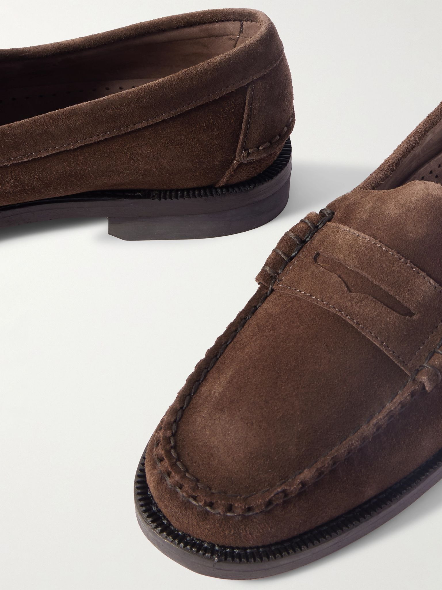 Classic Dan Suede Penny Loafers Brown - 5