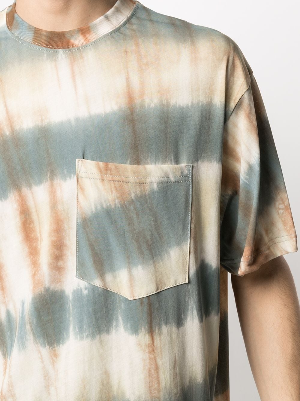 tie-dye print chest-pocket T-Shirt - 5