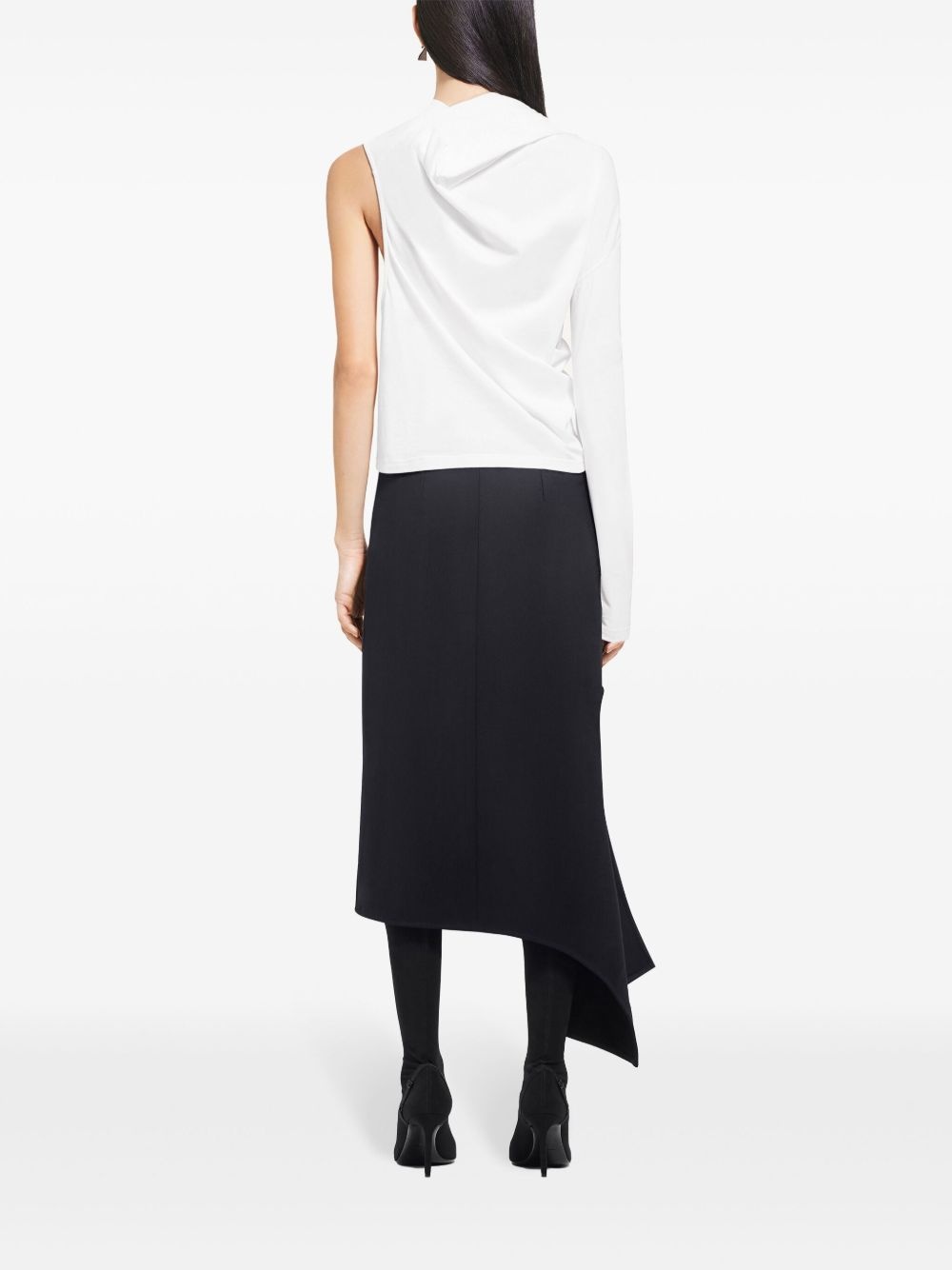 asymmetric off-shoulder T-shirt - 4