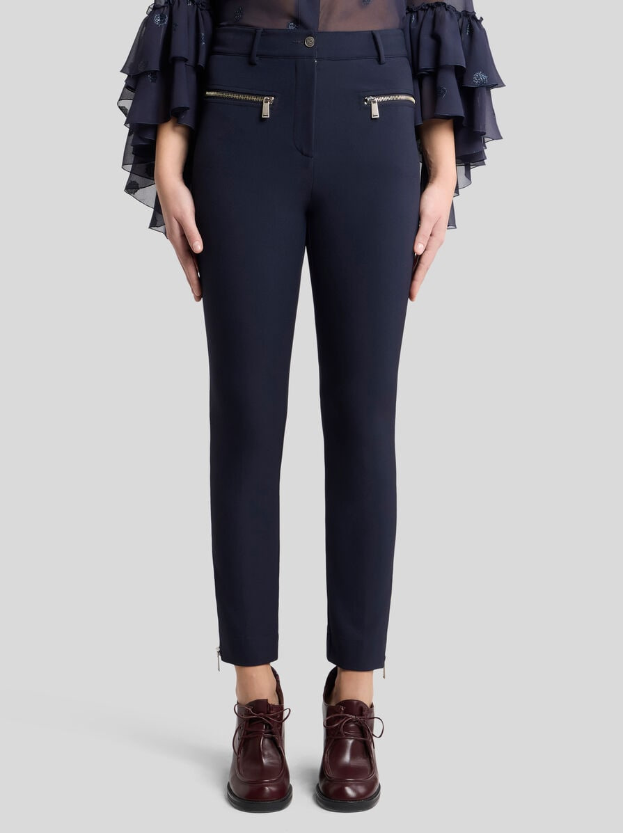 SLIM-FIT TROUSERS WITH ZIP - 2
