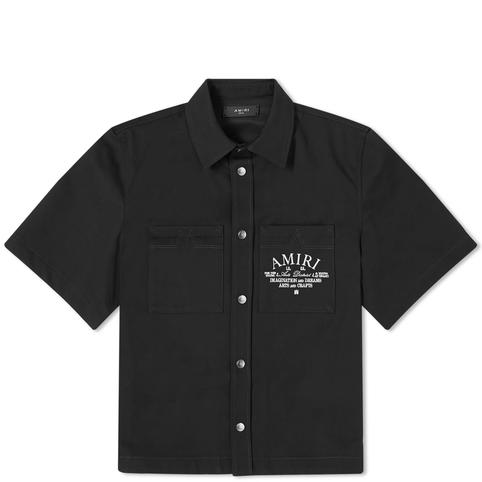 AMIRI Arts District Short Sleeve Camp Shirt - 1