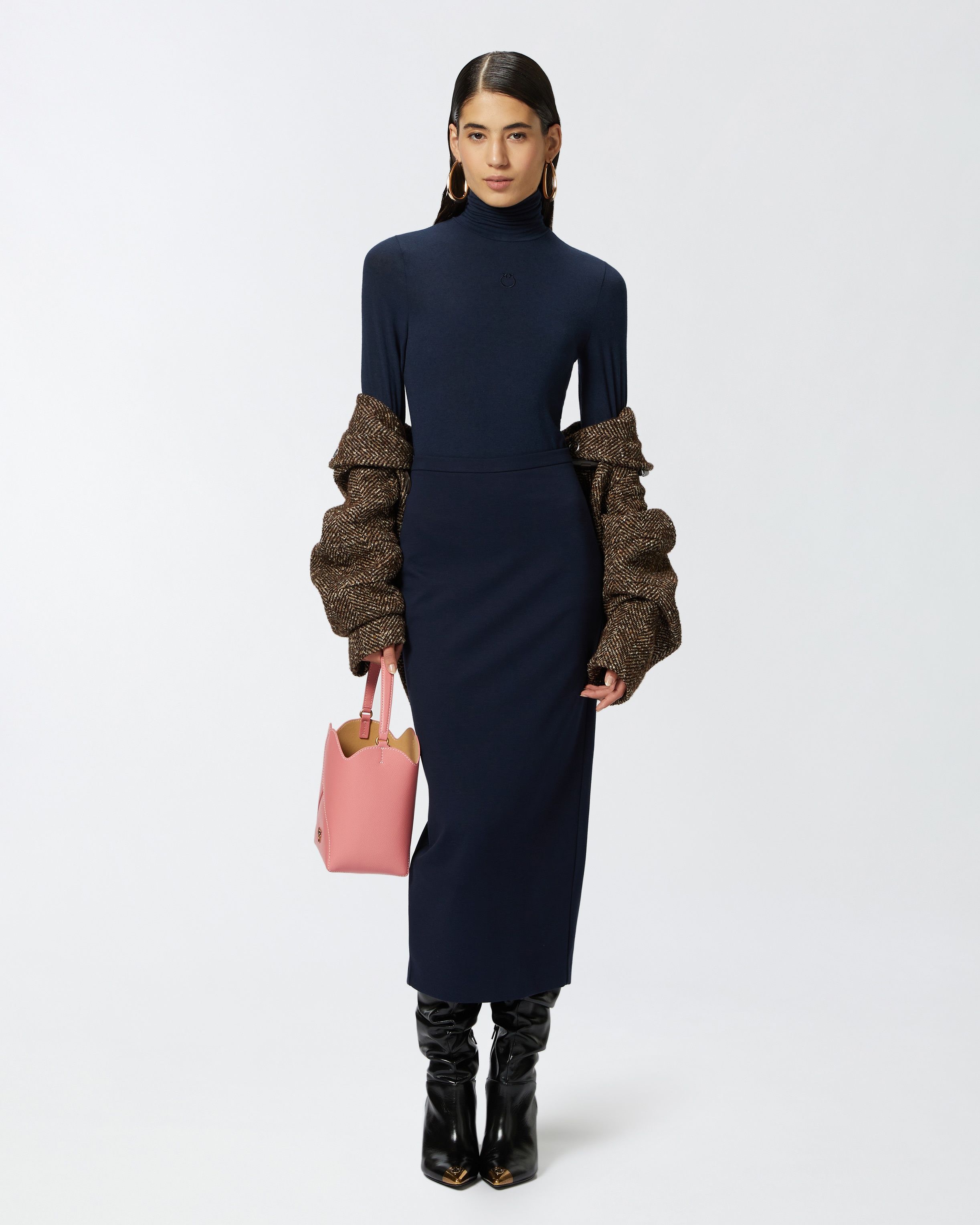 LONG PENCIL SKIRT WITH SLIT - 2