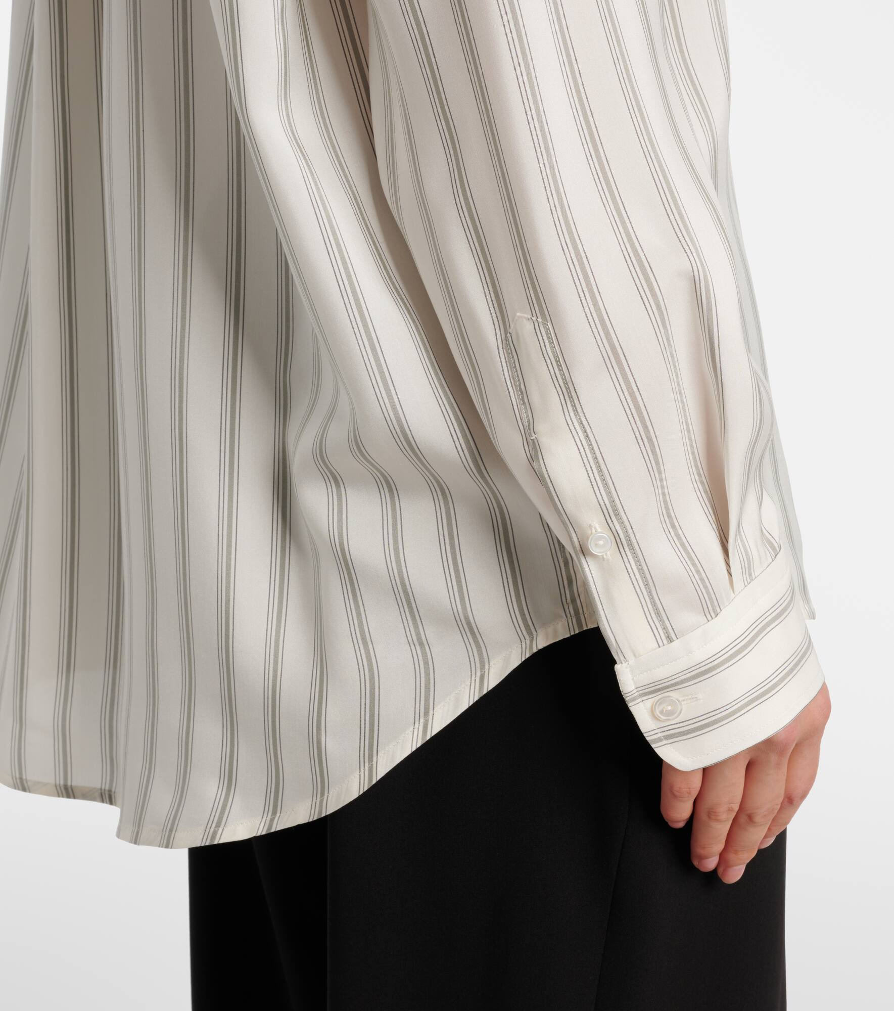 Eirlys striped silk poplin shirt - 5