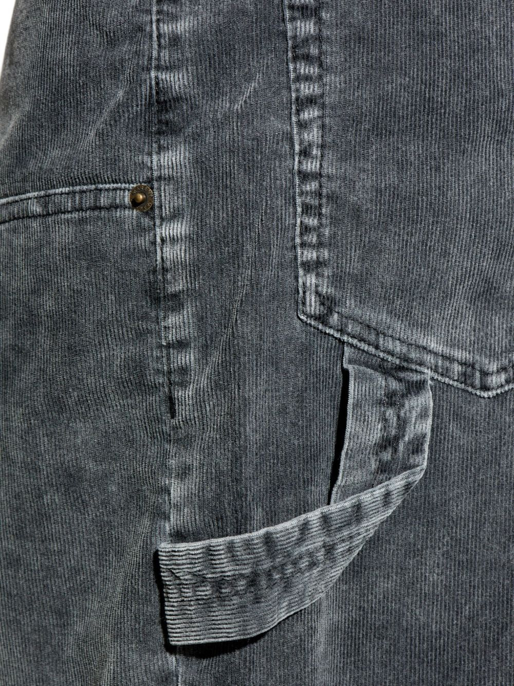 corduroy panelled trousers - 5