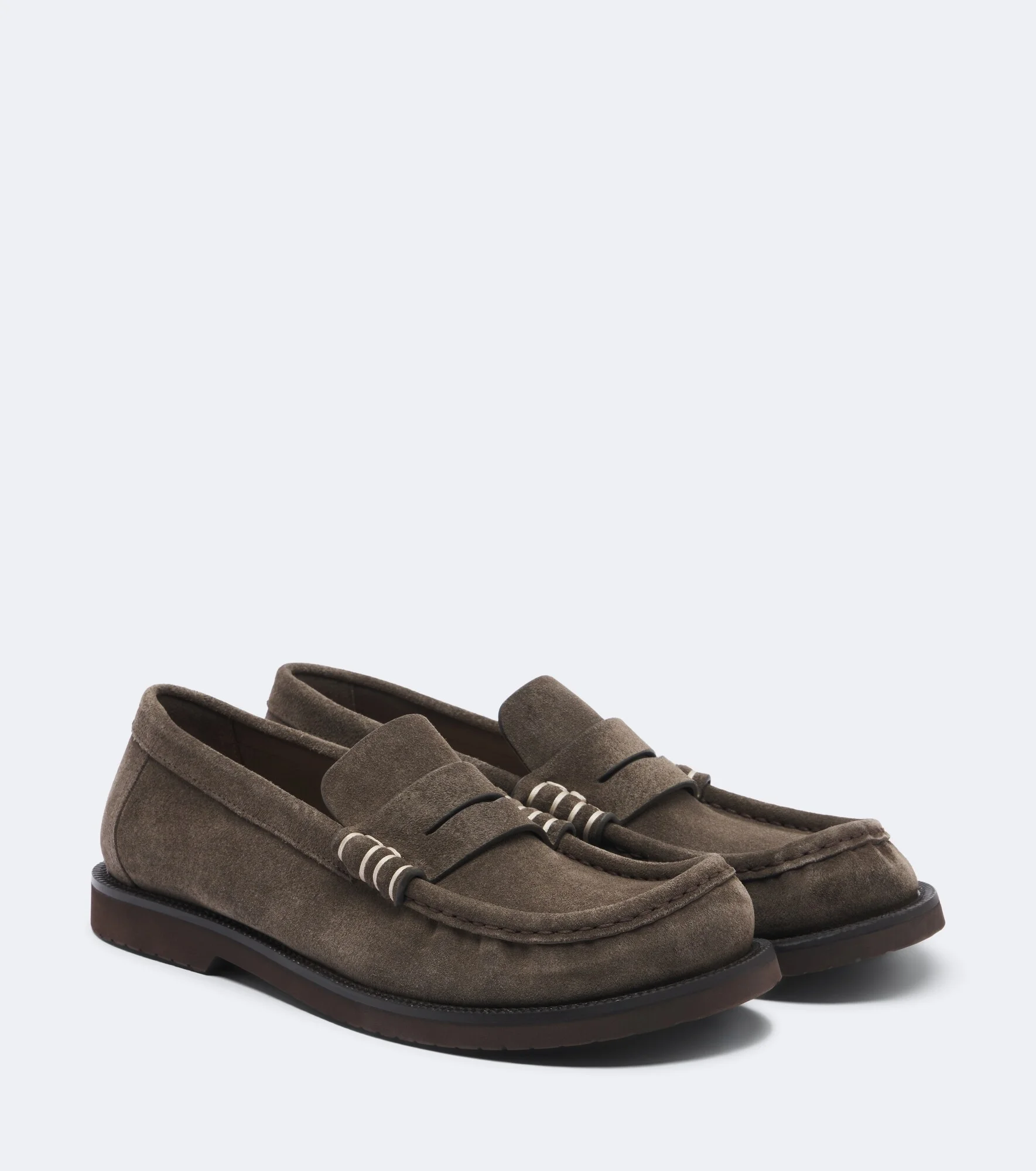 Suede penny loafer - 1